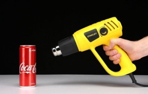 Πιστόλι θερμού αέρα 600 °C VS Κουτάκι Coca cola